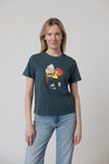 T-Shirt "Pumuckl Schleckeis" - dunkelgrün, Damen
